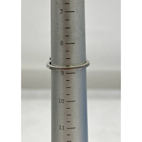 Vintage .925 Sterling Silver Light Blue Topaz Cocktail Ring Size 8.75 - Picture 6 of 7